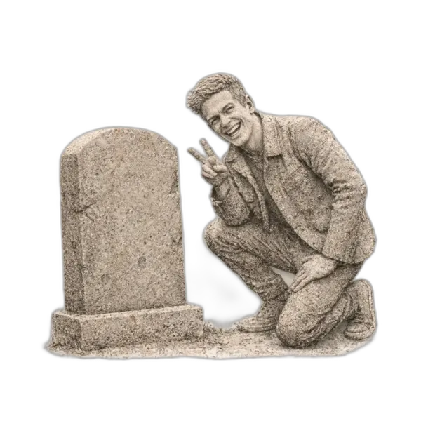 Grant Gustin at Oliver Queen's Grave